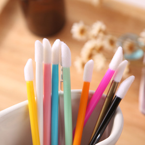 Disposable Solid Makeup Lip Stick Wands Lip Gloss Brush <b>Nail</b> <b>Tool</b> with Nylon Hair - Product Image 3