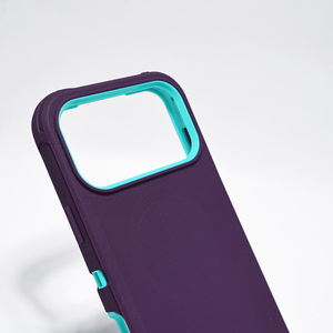 Étui de protection 3 en 1 pour téléphone, Fundas De <span class=keywords><strong>Acrigel</strong></span>, étui magnétique pour iPhone 17 16 15 14 13 12 11, orange, protection magnétique - Product Image 2