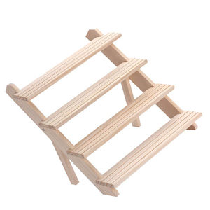 Tempat Pajangan Perhiasan Kayu dengan Desain Alur dan Penyangga yang Dapat Dilepas untuk Tempat Anting dan Cincin, Penyimpanan Kayu Tanpa Finishing - Product Image 5