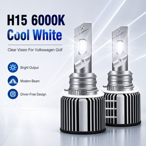 Ampoules <span class=keywords><strong>de</strong></span> phares LED XVIEW H15 14000LM 6000K pour Golf 6 7 MK6 MK7 DRL Feux <span class=keywords><strong>de</strong></span> route Sans erreur Canbus Plug and Play Prix usine - Product Image 1
