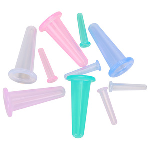 Набор из 4 прозрачных массажных банок для китайского массажа, силиконовые банки для массажа лица, для уменьшения целлюлита - Product Image 5