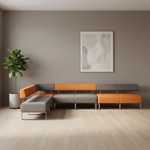 Sofá de Espera Moderno con Estructura Metálica para Oficina, Banco Largo para Recepción Comercial, Asiento para Banco, Hotel, Vestíbulo y Áreas Públicas - Product Image 5