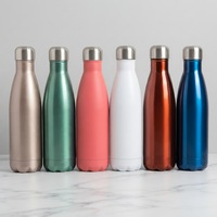 Bouteille d'eau isotherme sous vide en acier inoxydable 500 ml, forme cola, personnalisable avec logo, pour sport, gym, cyclisme, multicolore, classiques – Offre Spéciale