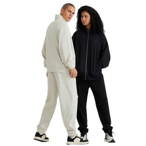 Conjunto de Sudaderas Personalizadas, Conjuntos Deportivos Casuales Lisos, Sudaderas y Pantalones Deportivos Cálidos y Suaves, Conjuntos de Chándal de Algodón para Hombre - Product Image 3