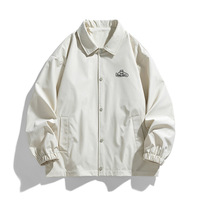Haute qualité simple boutonnage fermeture hommes Nylon coupe-vent veste nouvelle conception entraîneurs veste pour printemps cyclisme en gros