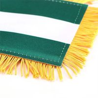Drapeaux de football personnalisés avec logo du fabricant, pour les États-Unis, le Nigéria, le Panama et tous les pays, mini-drapeaux suspendus avec franges