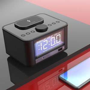 Smart Speaker with <strong>Alexa</strong> 10W Wireless Charging Speaker with RGB LED Card <strong>Radio</strong> &amp; Alarm Clock Hotel &amp; Home Use Airplay Feature - Product Image 6