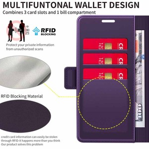 Étui portefeuille en cuir PU avec porte-cartes, fermeture magnétique et blocage RFID pour téléphones <span class=keywords><strong>iPhone</strong></span> <span class=keywords><strong>11</strong></span> à 17 - Product Image 5