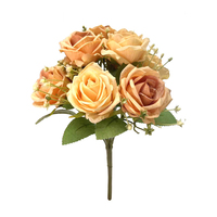 Bouquet de fleurs artificielles en soie, grandes roses réalistes, très demandé, pour mariage, maison, bureau, décoration de fête