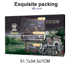 <span class=keywords><strong>Locomotora</strong></span> Clásica de <span class=keywords><strong>Juguete</strong></span> con Vagón de Carga, Vías de Tren, Tren de <span class=keywords><strong>Vapor</strong></span> con Luz y Música para Niños - Product Image 6