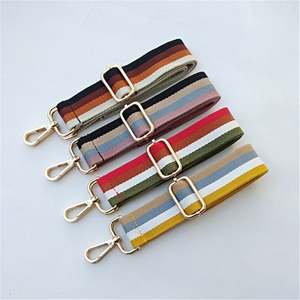 กระเป๋าสะพายไหล่คาดลำตัวแบบปรับได้ของผู้หญิงสายรัดแถบกว้างสีสันสดใสใหม่สีตัดกัน - Product Image 1