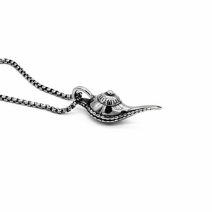 Yunnique Collar con colgante de tetera de acero inoxidable, regalo unisex, joyería, accesorio de moda - Product Image 1
