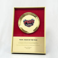 Plaque de récompense en métal sur le thème du sport personnalisée, plaques de récompense en métal écologiques AVEC velours