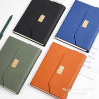 Carnet de notes personnalisé avec logo, en cuir PU A5/B5, reliure cousue, impression numérique, boucle magnétique, porte-stylo, journal de bureau, agenda