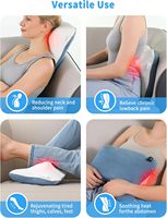 Masseur dorsal chauffant, coussin de massage Shiatsu sans fil avec mouvement de roulement vertical, soulagement des tissus profonds pour la maison et le bureau