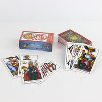 Fabricant de cartes à jouer de tarot personnalisées avec logo doré avec guide et boîte à plis
