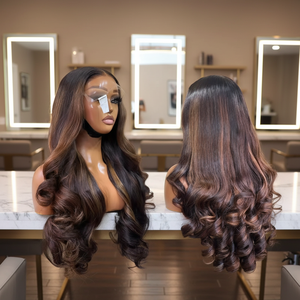 Perruques en cheveux humains brésiliens vierges HD de 28 pouces, ondulées, bouclées, avec dentelle transparente, pour femmes noires - Product Image 1