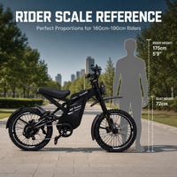 OUXI GT2000 2027 Nouveau Modèle 250W Homologué UE Moto Tout-Terrain Électrique Longue Portée 100km 48V 30Ah Lithium Direct Usine CE RoHS