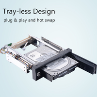 OEM Custom Tray-less Soporte convertidor SATA de 3,5 pulgadas Bahía de intercambio en caliente Rack de disco duro para carcasa de unidad 5,25
