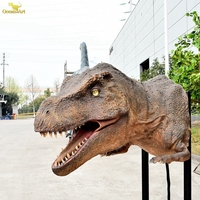 Modelo de Dinosaurio Realista con Control Remoto, Cabeza de Dinosaurio T-Rex de Tamaño Real para Museo