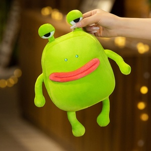 Almohada de rana de dibujos animados, cojín de cama supersuave de felpa con malla, desmontable y lavable, para estudiantes y niños, para siesta, feo y lindo, de algodón PP - Product Image 4