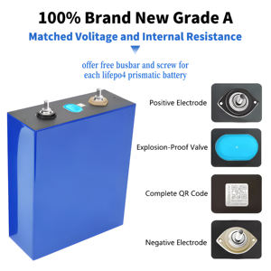 EU在庫 LF280K <span class=keywords><strong>3</strong></span>.2V 280Ah LiFePO4バッテリー グレード6000サイクル 角柱型リチウムイオン電池 寸法 173.6x71.5x208mm 動作中 - Product Image 4