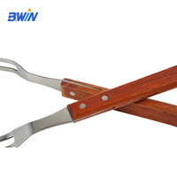 Fourchettes à découper et à griller Bwin Pro Chef pour cuisine, barbecue, steak, en acier inoxydable, manche long de 13 pouces, résistantes à la chaleur