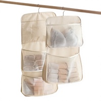 Organisateur suspendu pour soutiens-gorge, chaussettes, sous-vêtements, sac de rangement de voyage en tissu Oxford avec crochet métallique, sac de rangement pour chambre, organisation domestique