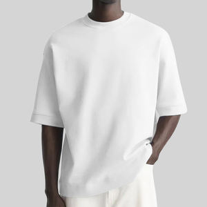 Poids lourd 250gsm hommes 100% coton plaine grande taille T-Shirts haute qualité blanc goutte épaule surdimensionné Gym t-shirt hommes - Product Image 1