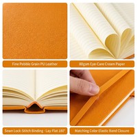 Libreta A5 de Cuero PU Minimalista con Logotipo Personalizado, Diario Profesional para Reuniones de Negocios, Publicidad Corporativa y Regalos