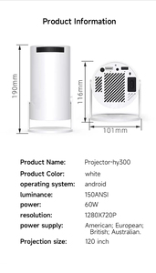 Proyector Yinzam HY300 Pro, Mini proyector HD portátil con <span class=keywords><strong>WiFi</strong></span> 6 Auto Focus Smart Proyector HY 300 Pro Proyector HY300 - Product Image 6