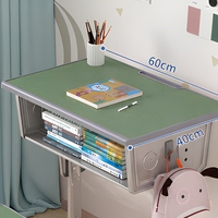 Ensemble de bureau et chaise d'école réglables avec étagère à livres et structure métallique pour l'étude à domicile et l'utilisation en classe au quotidien