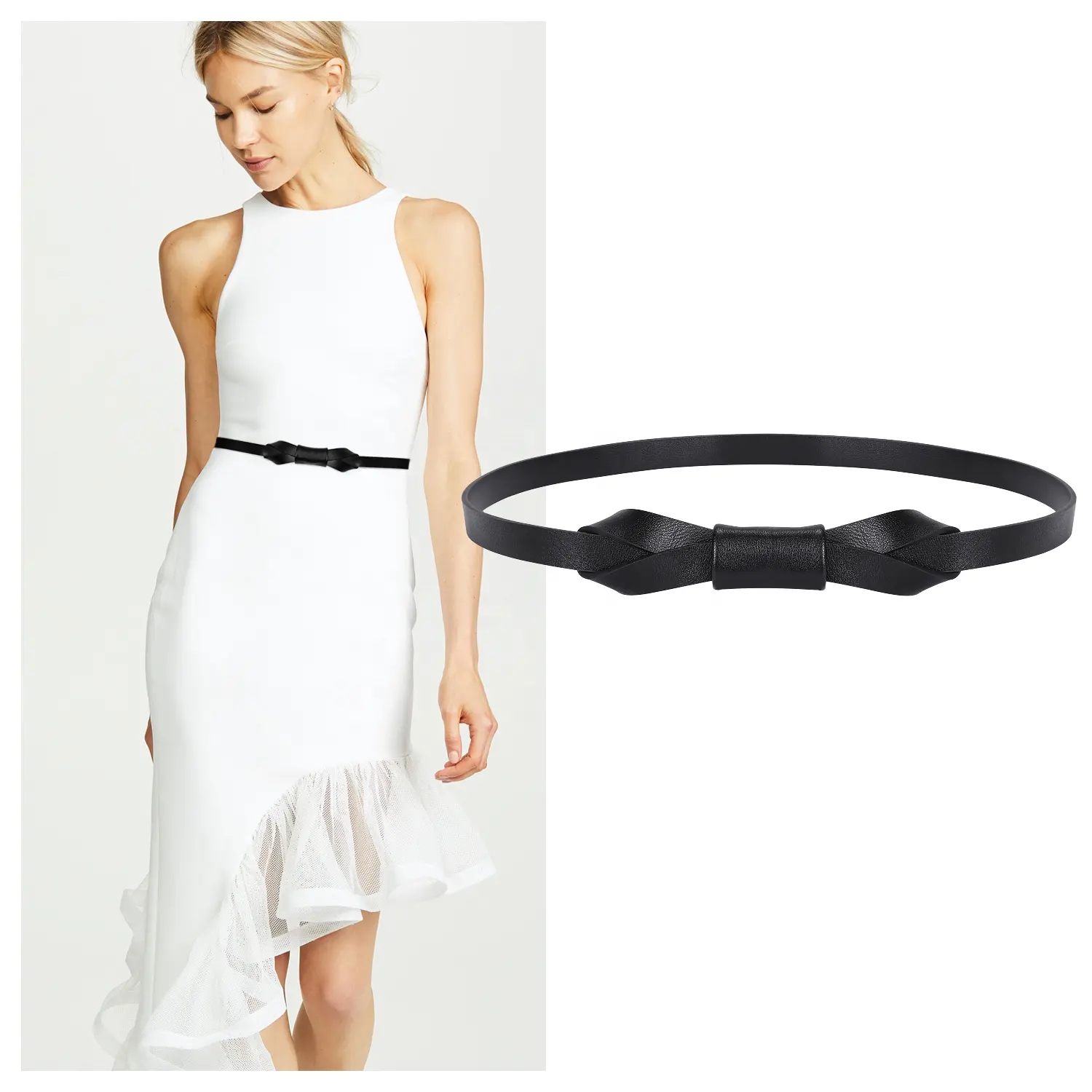 Geen Gat Skinny Vrouwen Riem Dunne Taille Riem Voor Jurk Designer Fashion Elegant Classic Lady Riem