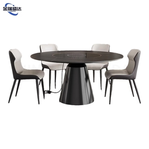 Mesa de Comedor Redonda Inteligente JINRUISHENGDA con Placa de Inducción Integrada, Superficie de Piedra Sinterizada, para Hotel y Restaurante, JRSD-GNCZ Multifuncional - Product Image 5
