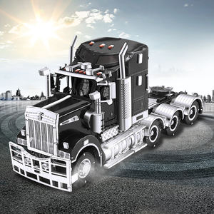 Camions <span class=keywords><strong>Piececool</strong></span> HP344-KS, puzzle en métal 3D, camion semi-remorque lourd moderne, modèle d'assemblage DIY, cadeau artisanal pour adultes et enfants - Product Image 5