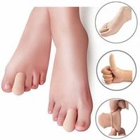 Ampollas de maíz para dedos de los dedos, protectores de dedos, tela elástica cortable, forrada con fundas de gel para los dedos del pie