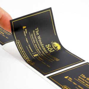 Etiquetas Cosméticas Personalizadas SOL, Impermeables y Ecológicas, Rollo de Vinilo Autoadhesivo Rectangular con Lámina Dorada para Empaquetado de Productos para el Cuidado del Cabello - Product Image 6