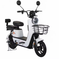 Vélo électrique de ville avec pédales, moteur brushless 350W 48V, frein à tambour en acier, 3 vitesses et écran LCD