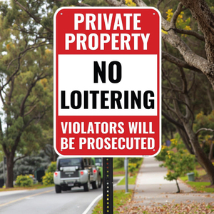 Tài sản cá nhân tùy chỉnh không có dấu hiệu lảng vảng-14*10 "Những người vi phạm nhôm sẽ bị truy tố-Cảnh báo kinh doanh & xâm phạm - Product Image 1