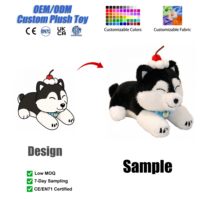 Peluche chien personnalisable mignon en forme de gâteau, jouet en peluche personnalisable, chiot Husky, peluches sur mesure, décoration de chambre pour les fêtes, vente en gros OEM