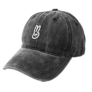 Gorra de Béisbol de Algodón Lavado con Bordado de Conejo, Unisex, Protección Solar para Exteriores - Product Image 5