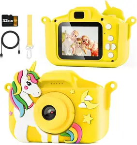 Kinder Camera Schattige Cartoon Kinderen Leuk Kerstcadeau Digitale Camera Ingebouwde Games 2.0 Inch 1080P Hd Mini Kids Fotocamera