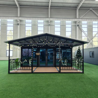 Casa Contenedor Expandible Moderna, Casa Prefabricada Modular de Lujo con Terraza para Jardín o Anexo