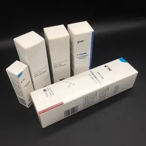 Embalagem de papel ecológico biodegradável, embalagem de papel branco fosco personalizado para medicamentos medicamentos