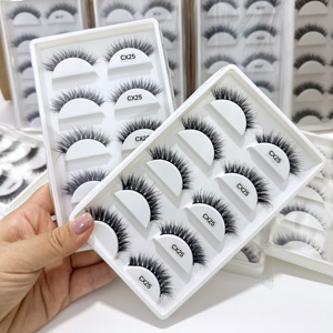 Vente en gros de 5 paires de <span class=keywords><strong>cils</strong></span>, <span class=keywords><strong>cils</strong></span> faits à la main, blancs givrés, 100% vrais <span class=keywords><strong>cils</strong></span> de vison, emballage en boîte, <span class=keywords><strong>cils</strong></span> pour le maquillage - Product Image 2