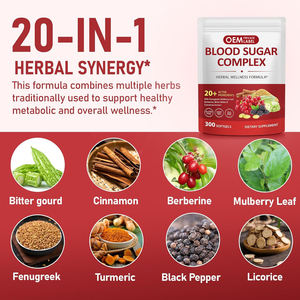 Suplemento OEM en Cápsulas Blandas para el Nivel de Azúcar en Sangre con Canela, Melón Amargo, Hoja de Morera, Fenogreco, Berberina y Vitaminas para la Energía - Product Image 4