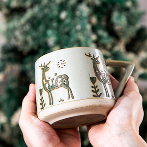 New Design Christmas Elk <b>Ceramic</b> <b>Mug</b> Christmas Tree Coffee Cup Porcelain Tea <b>Mug</b> - Product Image 4