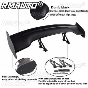 Alerón Trasero Universal de Fibra de Carbono Real de 145 cm, Alerón Trasero de Carreras GT, Soporte de Aluminio, Kits de Carrocería para BMW, para Subaru - Product Image 6