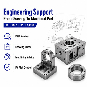 Componenti in Acciaio Utensile S7 4140 D2 Q345B di Precisione a 5 Assi, Lavorazione CNC Personalizzata, Produzione di Componenti Lavorati CNC con Supporto <span class=keywords><strong>DFM</strong></span> - Product Image 2