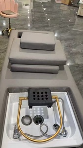 Cama de masaje eléctrica de lujo con reposacabezas integrado y baño de pies, adecuada para salones de belleza con circulación de agua - Product Image 6